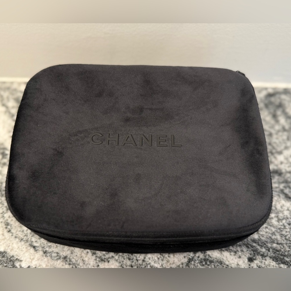Authentic velvet Chanel cosmetic bag